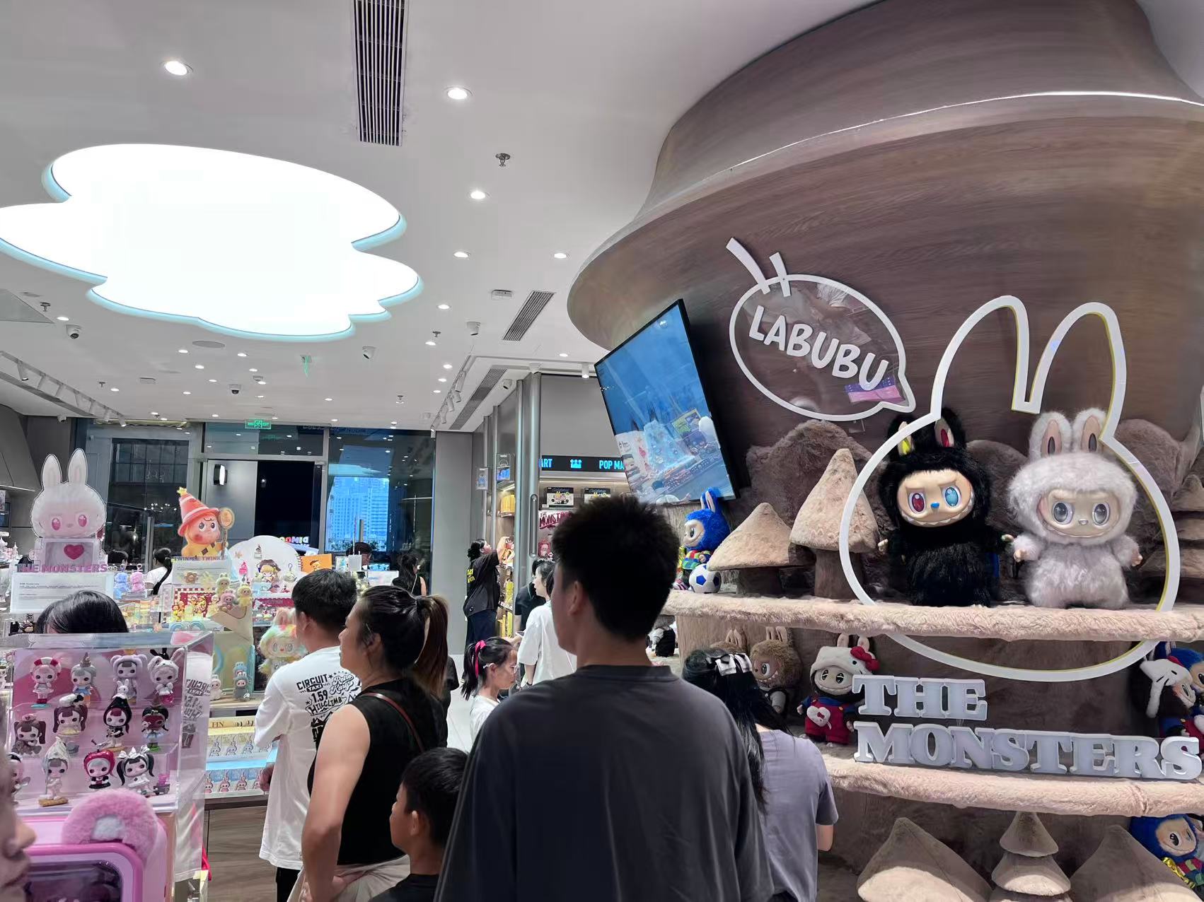 Pop Mart store with THE MONSTERS display, photographed during the pitch field study
